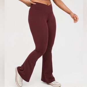 Aerie high waisted Crossover flare leggings